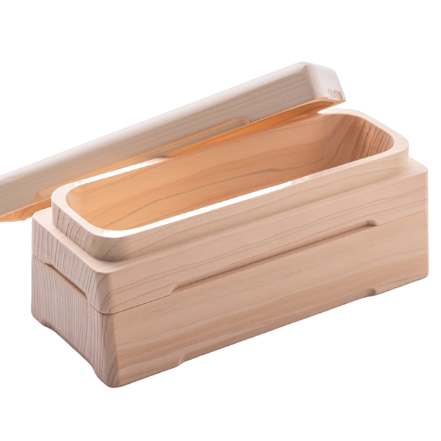 跳び箱　弁当箱　2個セット（バラ1個4800円）送料込み 跳び箱型ひのき弁当箱 二段式（白） | 雑貨 | 商品一覧 | 木工