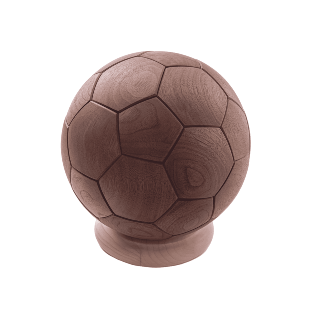 ウッドサッカーボール ウォールナット（台座付） | サッカー