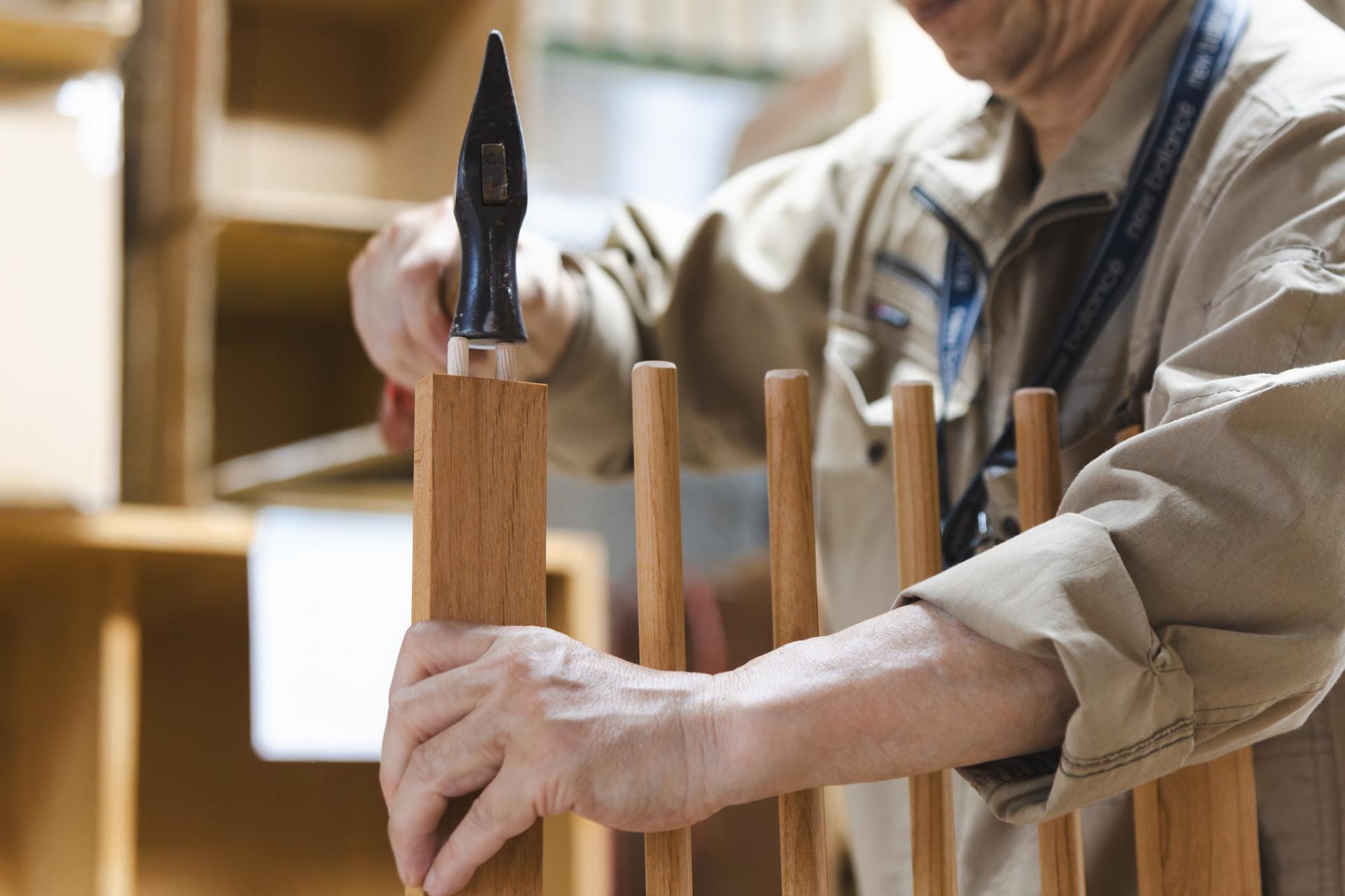 作業している様子