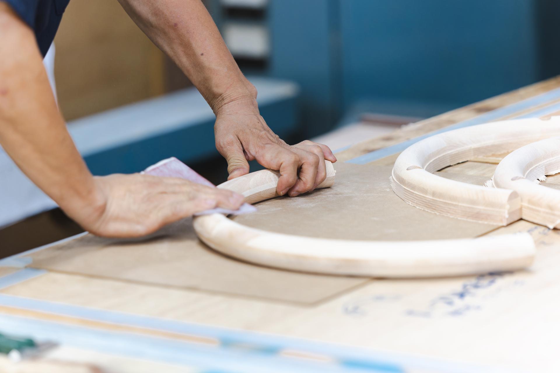 作業している様子